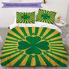 Leaf Clover Pattern Bedding uilt Set uilt Cover Pillowcase Home Decoration Birthday Gift (1 * duvet cover + 2 * pillowcase  without core)58
