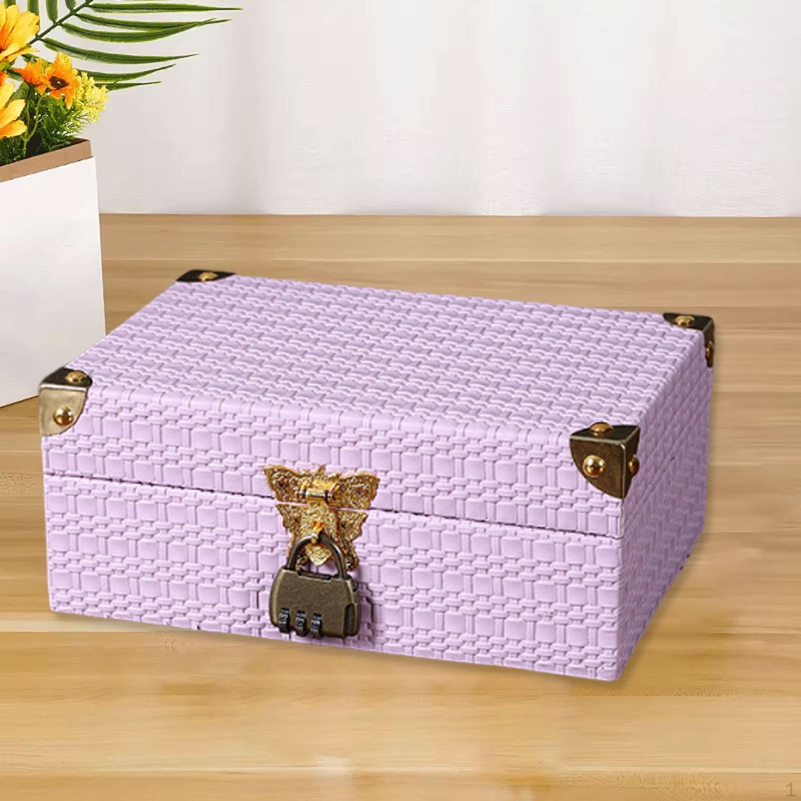 

Multifunctional Storage Box with 3 Digital Locks, Jewelry Box, Desk Organizer for Kitchen Countertop Style B