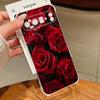 Scarlet Red Rose Flower Pattern Case For Google Pixel 9 Pro XL 9A Shockproof TPU Silicone Clear Soft Cover