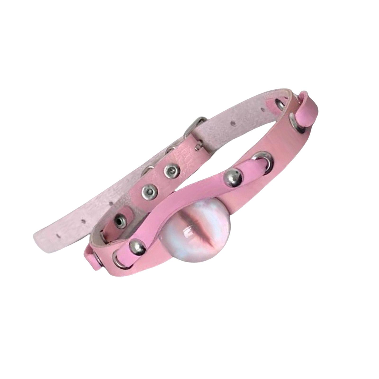 

Уникальное ожерелье-чокер «Глаз дьявола», ювелирный аксессуар для модных женщин, из мягкой прочной ПУ-кожи, портативное для вечеринок розовый