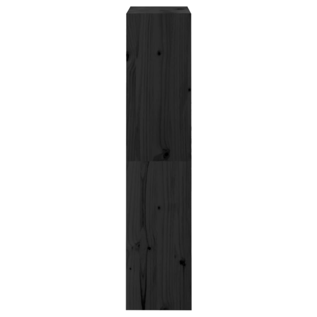 Bookshelf Room Divider Black 60x30x135.5 cm Solid Pine Wood