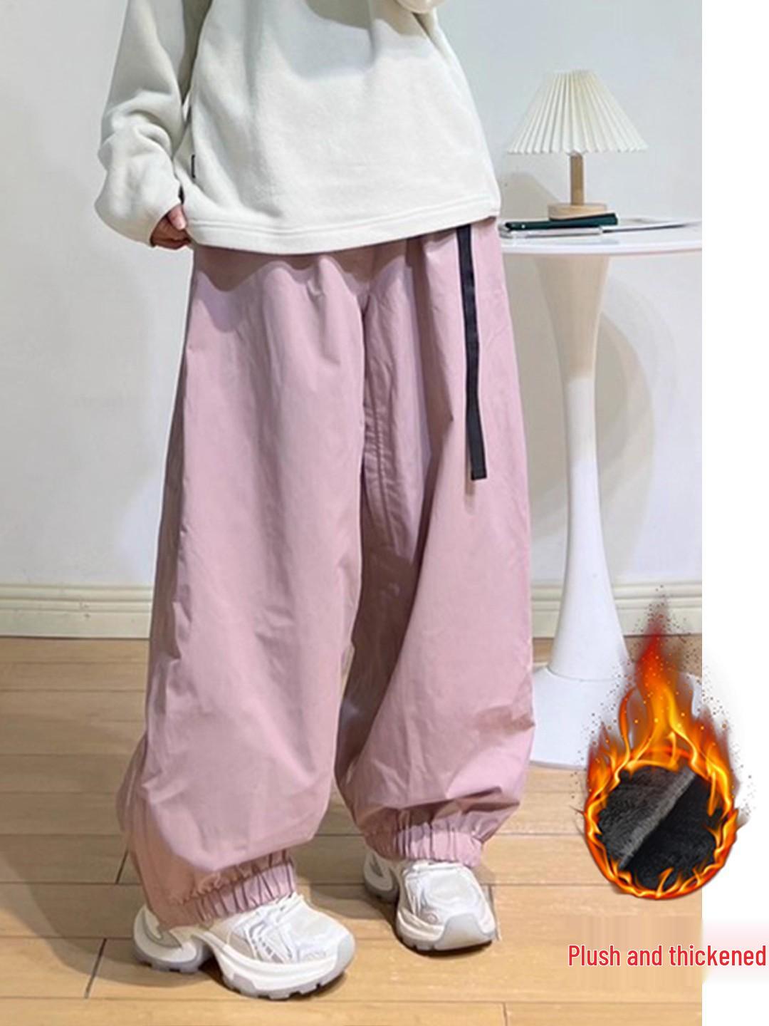

Unisex Winter Fleece-Lined Ski Pants: Water-Repellent, Warm, Wear-Resistant, for Single/Double Boards. L