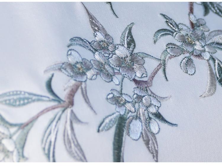 Wiosna/Lato 2025 Retro Chiński Styl Haftowana Bawełna Len Garnitur Tang Qipao Top
