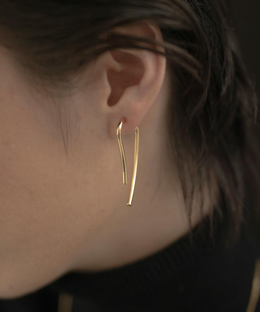 Novice Tokyo Bicolor Linear Drop Pierce / Gold