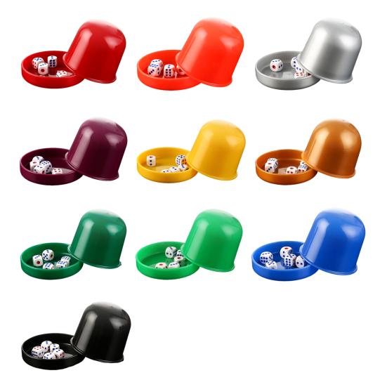 1 Set Würfelbecher mit Basis 6 Dot Dice Heavy Duty Manual Shaker