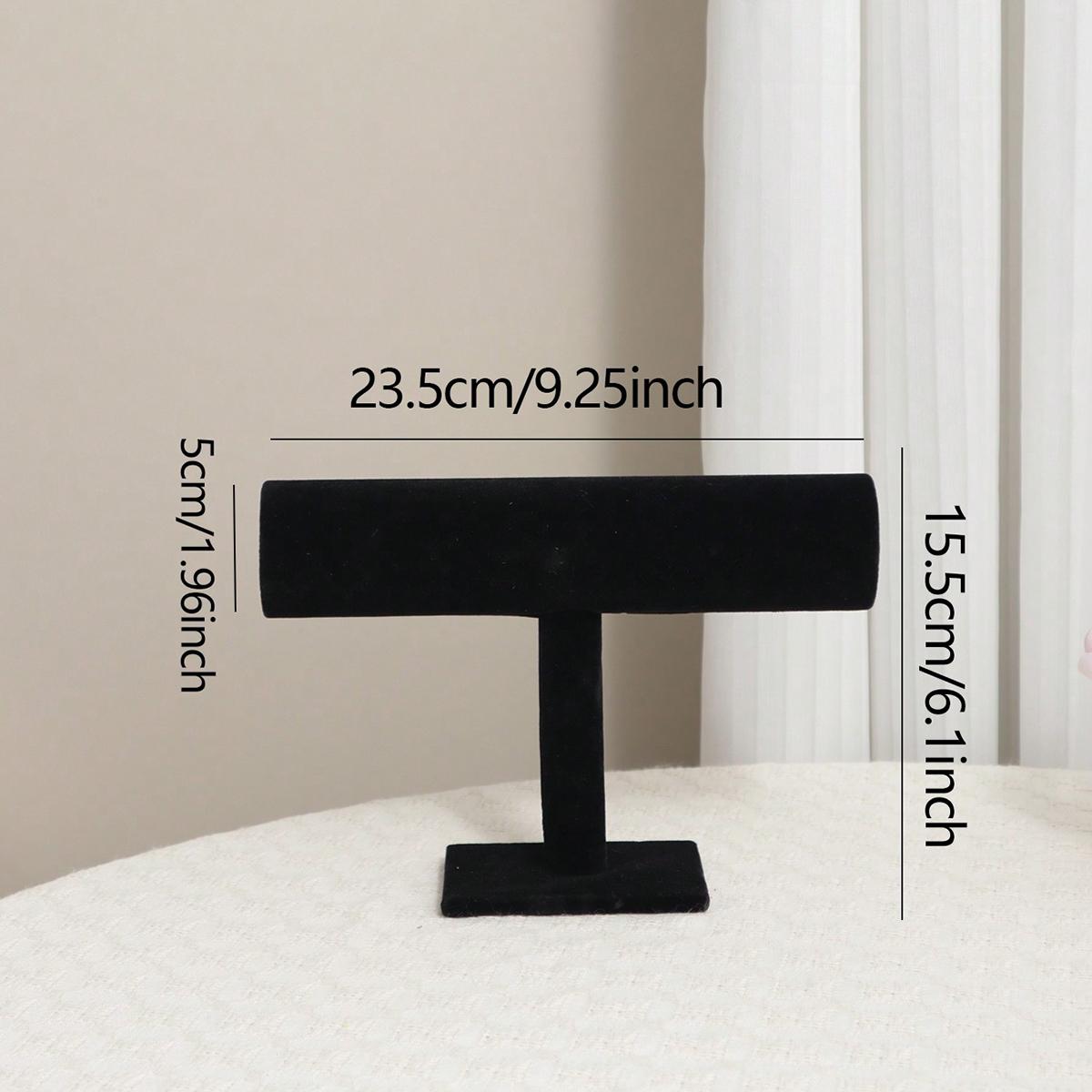 

1pc Suede desktop counter jewelry display rack, vertical storage rack for household bracelets and necklaces, high-end, simple чёрный