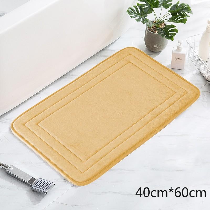 

Рельєфний рельєфний килимок для ванної кімнати Нековзні килими в умивальнику Бічна підлога ванни Килимок для душової кімнати Придверний килимок Memory Foam 3D Pad 40cm*60cm бежевий