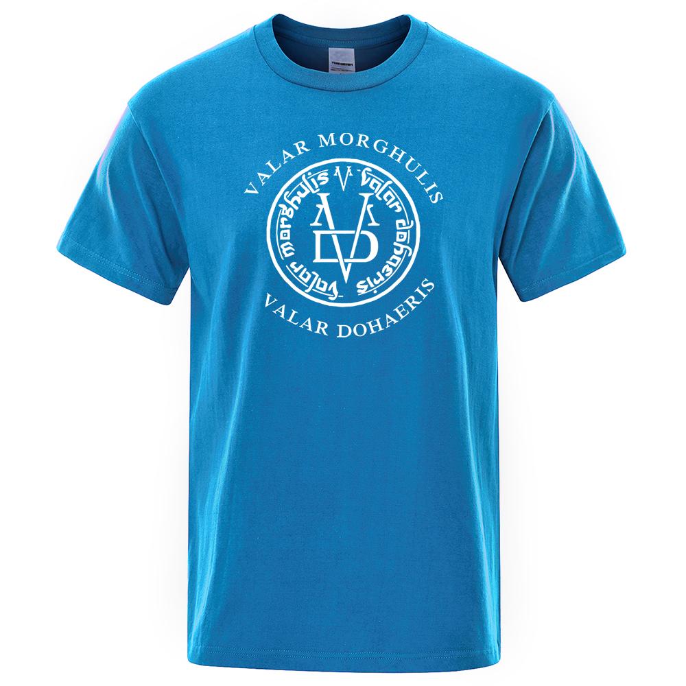 Valar Morghulis & Valar Dohaeris Tshirt Hip Hop Casual T-Shirt Men Short Sleeve 2023 Summer Brand T Shirt Casual Harajuku Tops