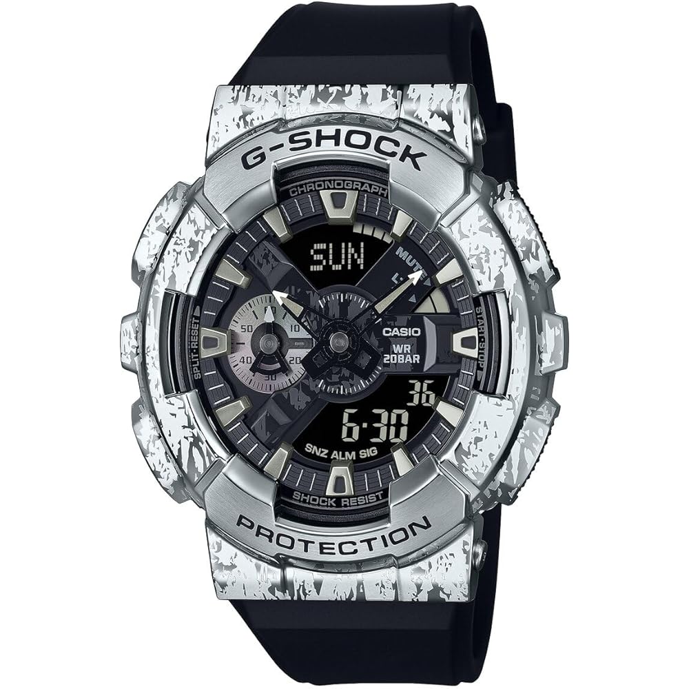 Casio G-Shock GM-110 Series Analog-Digital Quartz Men s Watch Black Gold 200M Water Resistant