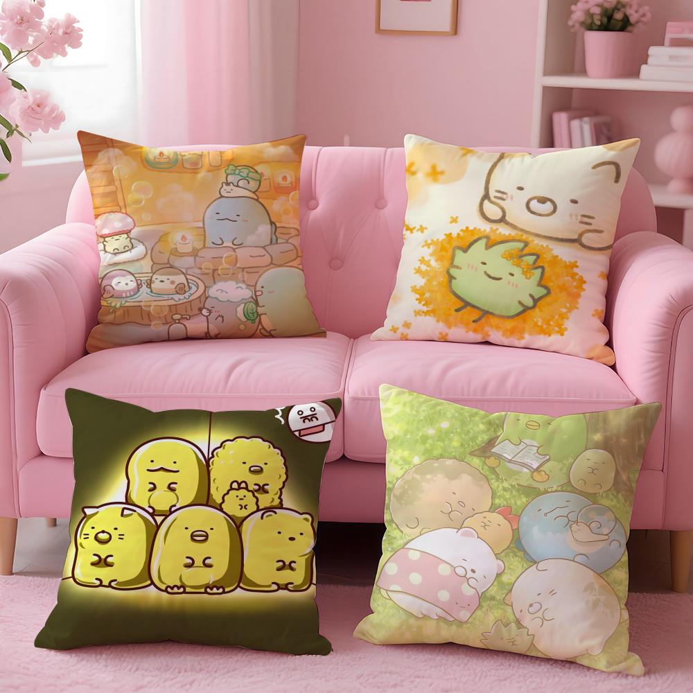 Cute Cartoon Anime SumikkoGurashiS Cushion Cover Pillow Case Soft Skin Friendly Fabric  Concealed Zipper