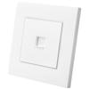 Ivory White 86 Type Single Port Network Wall Socket for Broadband and Computer Connectivity