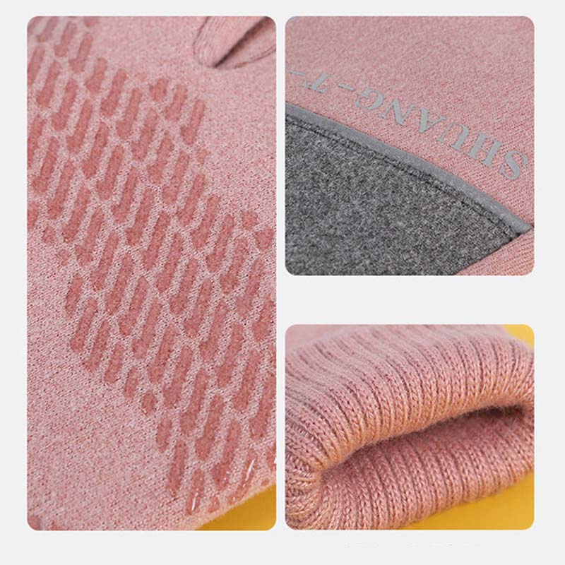 Mănuși pentru femei, iarnă, caldă și rezistentă la frig, plus catifea, îngroșată, anti-alunecare, mănuși sport din bumbac