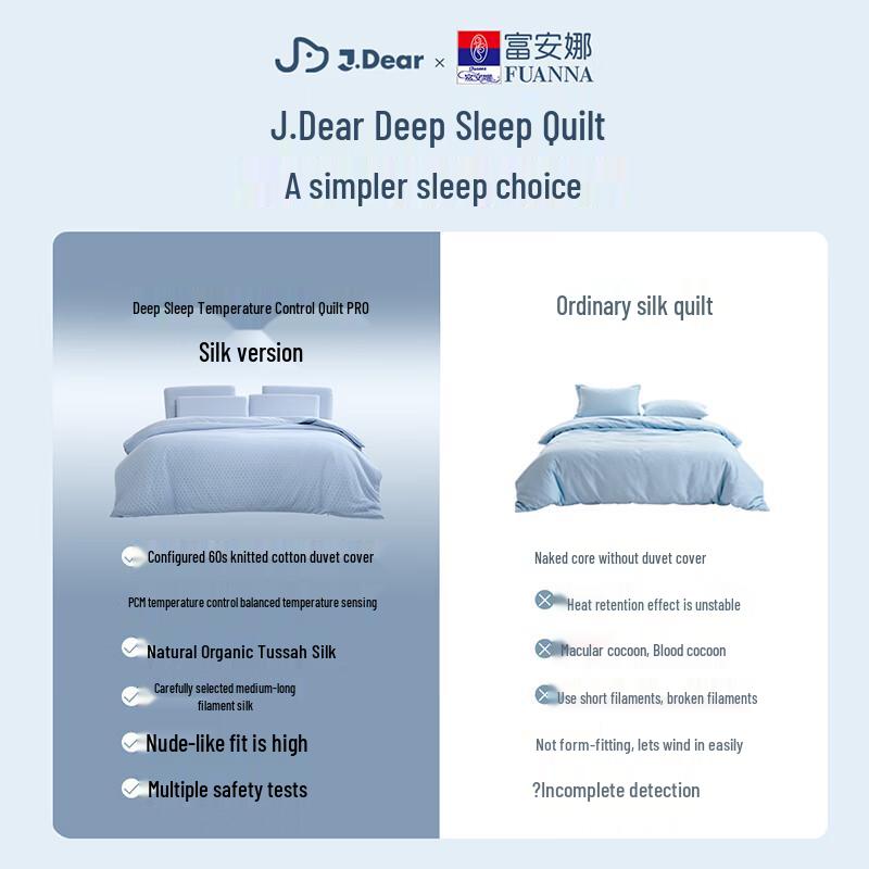Fuanna JDear Deep Sleep Temperature Control A-Class Silk Quilt PRO