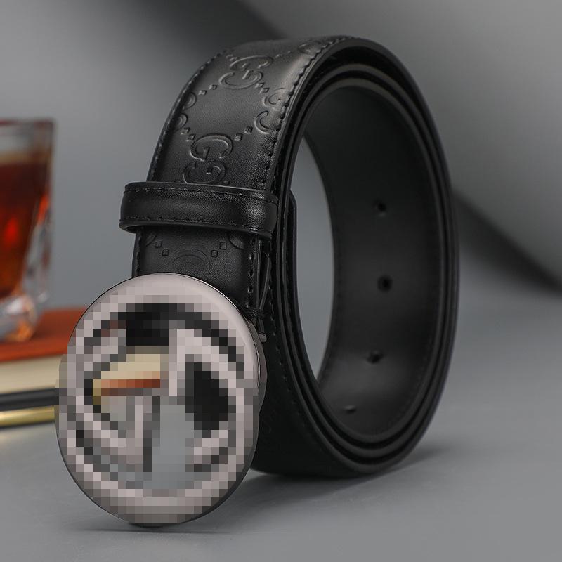 Cinto de Couro Masculino da Moda com Fivela G (2025) - Estilo Versátil de Alta Qualidade para Jovens