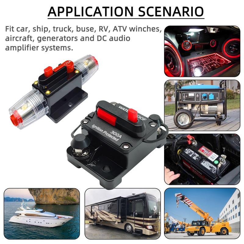 30A-300A Circuit Breaker Is Suitable For Marine Towing Vehicles With 12V-48V DC Manual Reset Waterproof Function Circuit Breaker
