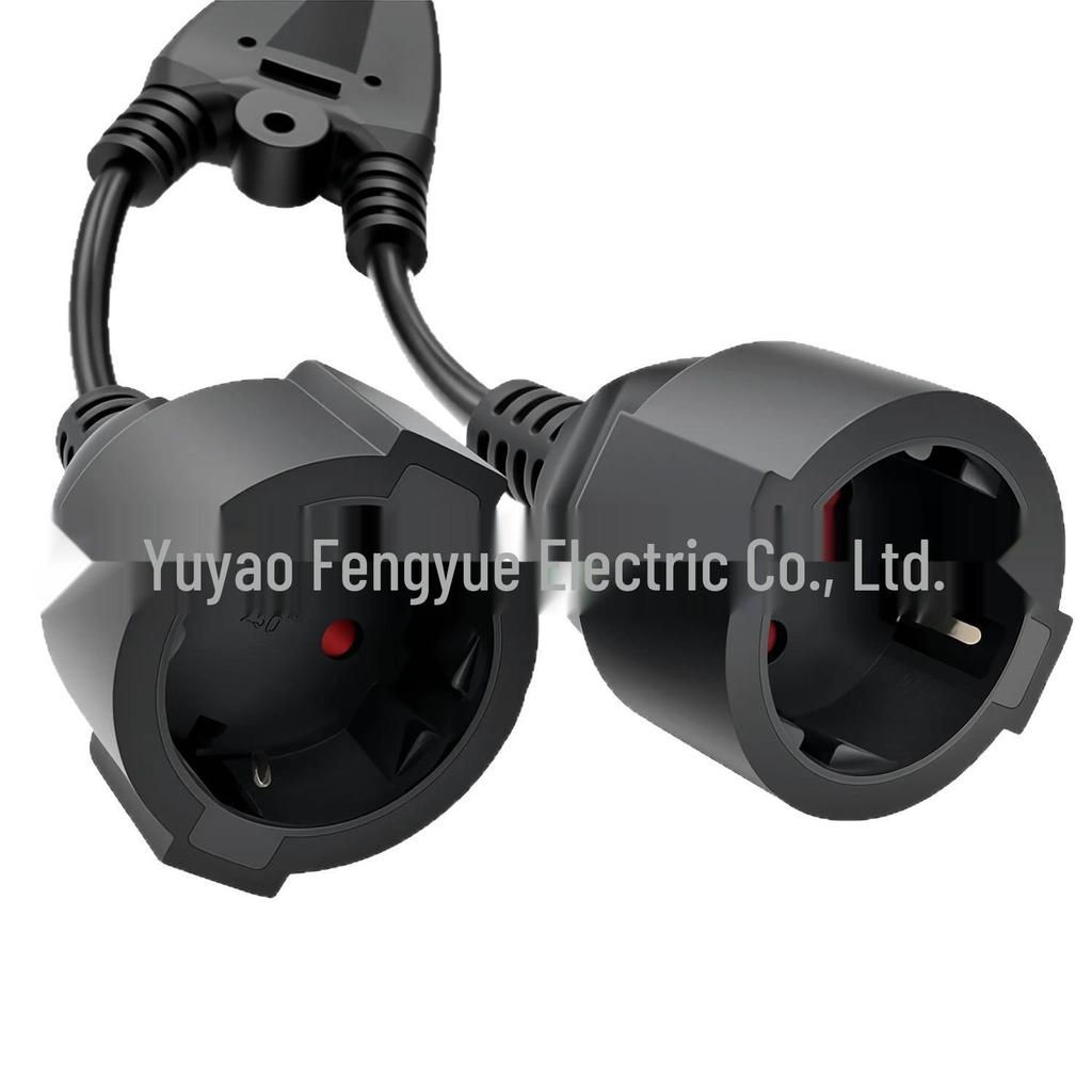 2m 1.0SQ PU Spring Wire EU Standard Male to Female European Power Extension Cord