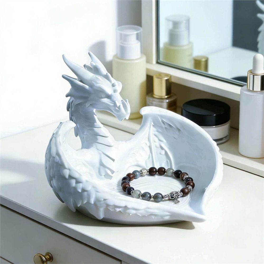 Dragon Shape Jewelry Storage Tray INS Ring Display Plates Mini Key Tray Desktop Ornaments