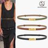 Women's Genuine Leather Slim Adjustable Belt - Decorative Dress Waistband