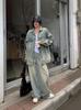 New Arrival: Plus Size Women's Distressed Washed Denim Jacket - Loose Fit, Ripped Style, Spring Collection.