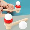 Wooden Suspension Ball Blower Children'S Puzzle Parent-Child Games Training Lung Capacity Toys Floating Blow Pipe Balls Game