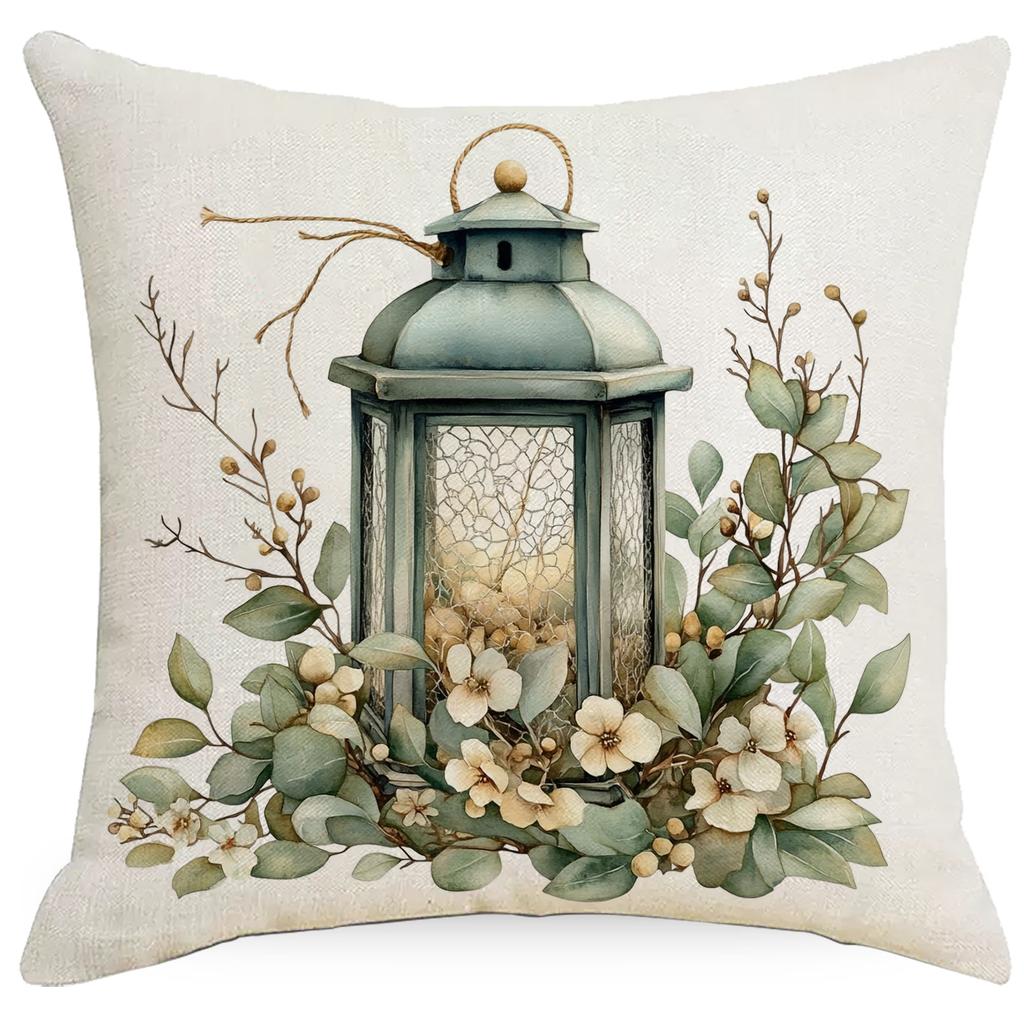 Retro Farmhouse Pillowcase Floral Animal Home Sofa Cushion Pillowcase