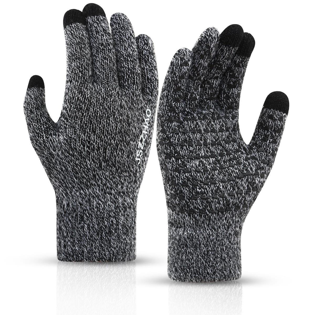 

Outdoor autumn and winter warm non-slip wool fleece running men and women windproof fitness sports photography cycling gloves One size fits all