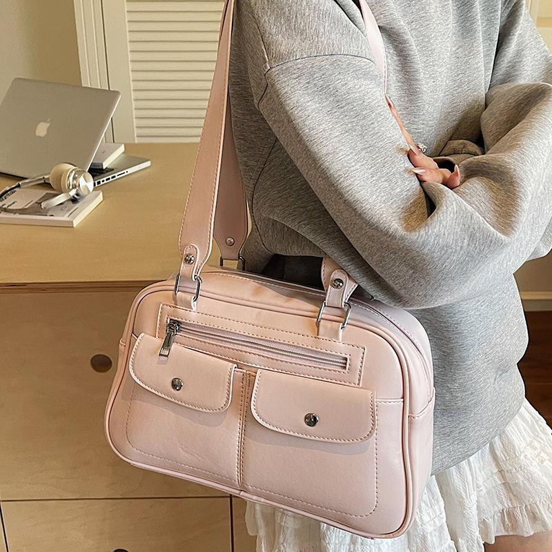 High-value fashionable retro women's bowling bag 2025 new popular messenger bag fashionable shoulder bag
