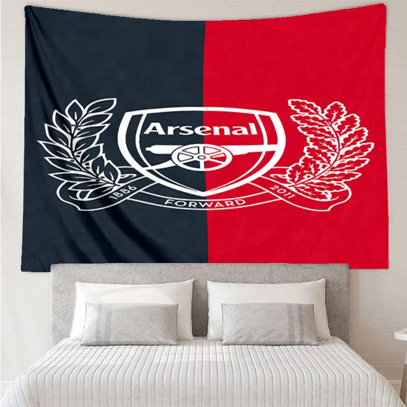 1PC Arsenal Football Club Crest Printed Tapestry Room Decoration Wall Hanging for Living Room Bedroom, dormitory, Birthday and Christmas gifts