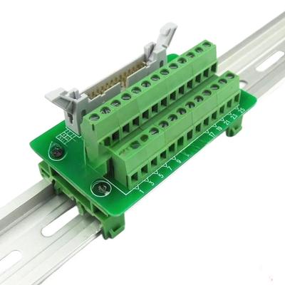 For Electrical IDC 26P Connector with Bracket Green Adapter Terminal Suitable for PLC and For Electrical Systems