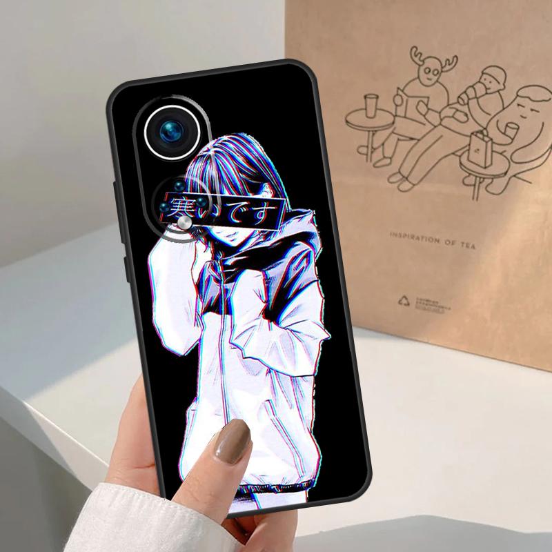 TRAURIGE JAPANISCHE ANIME-ÄSTHETIK Für Honor Magic 8 Pro 7 6 5 Lite Hülle Für Honor Win RT 200 400 50 70 90 X8b X9a X9b X9c X9d