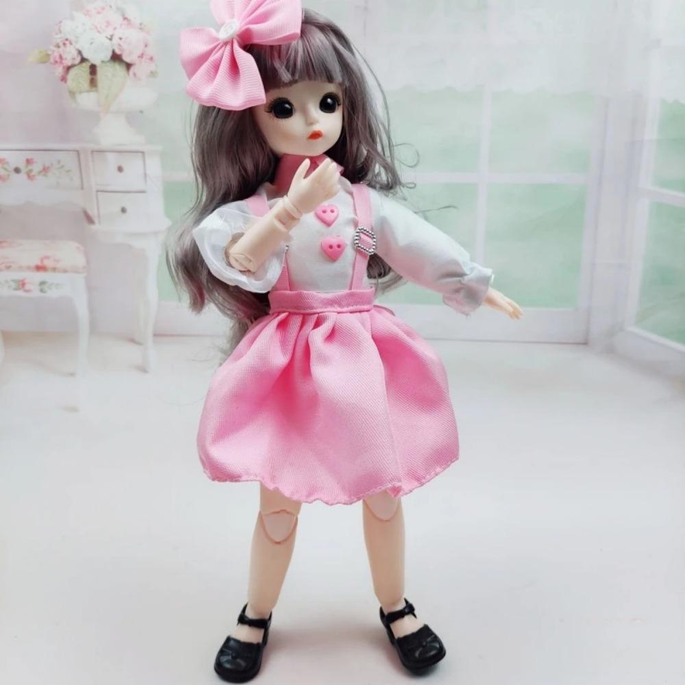 Oblečení pro 1/6 BJD panenku Roztomilé šaty Sukně Pokrývka hlavy 30cm Princezna Panenka Ležérní Kostým Oblečení Doplňky pro panenky Dívka DIY Hračka Dárky