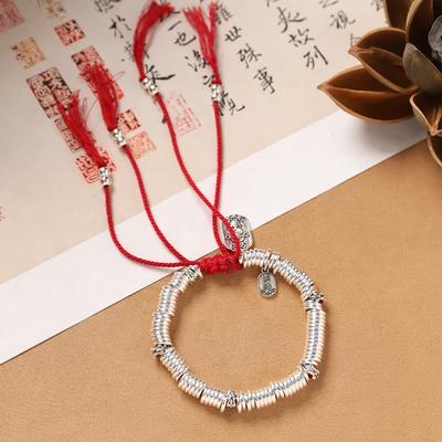 Original Design Tibetan Entanglement Bracelet, Retro Hand-woven Men's and Women's Bracelets, High-end Broken Silver Bracelet.