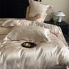 Pure Cotton Bedding Four-piece European Classical Simple Skin-friendly Breathable Bed Sheet Quilt Cover Pillowcase Kit