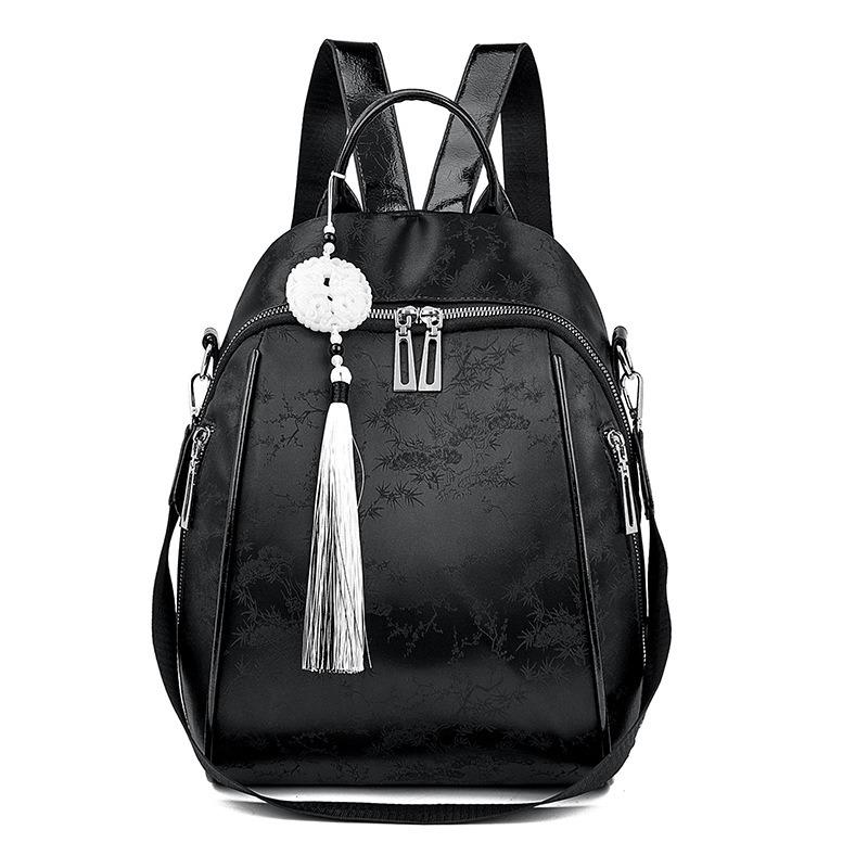 Embroidered Niche Fashion Versatile Backpack, Large-capacity Backpack, Lightweight Single-shoulder Bag