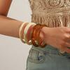 DIEZI Simple Trendy Vintage Round Resin Wide Bangles Fashion Hip Hop Geometric Acrylic Bangles For Women Bracelet Men Jewelry