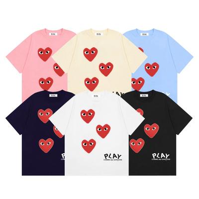 Comme Des Garcons Style Japanese Streetwear Graphic T-Shirt Men Women Loose Fit Short Sleeve Tee