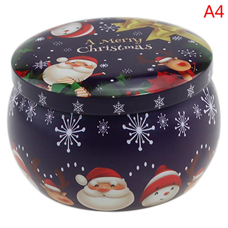 Christmas Candle Jar Christmas Scented Candle Tin Jar Wax Plant Candle Gift Box