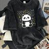 Retro Washed Animal Print T-shirt Oversized Cartoon Round-neck Short-sleeved Top Pure Cotton Short-sleeve