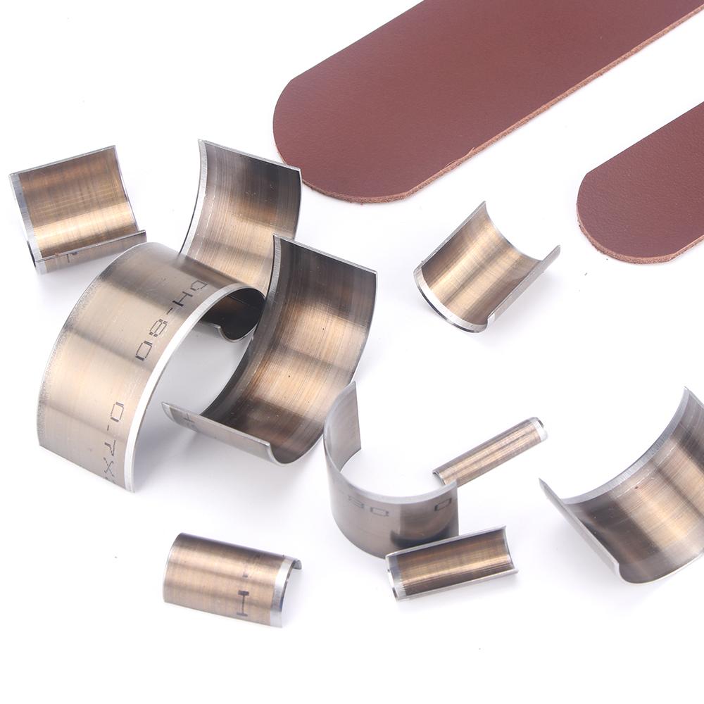 10pc Half Circle Punching Die, Belt Tail Puncher, Leather Bag Shoulder Tail Punching Tool, C-Type Hole Cutting Die Head Mold