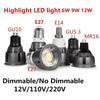 Superhelle Dimmbare GU10/GU5.3/E27/E14/MR16 COB 6W 9W 12W LED-Birne Lampe 85-265V 12V Strahler Warmweiß/Kaltweiß LED-Licht
