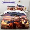 Son Goku Muster Bettwäsche, Steppbett Set Bettbezug Kissenbezug Zuhause Geburtstagsgeschenk (1 Bettbezug + 2 Kissenbezüge, ohne Füllung)