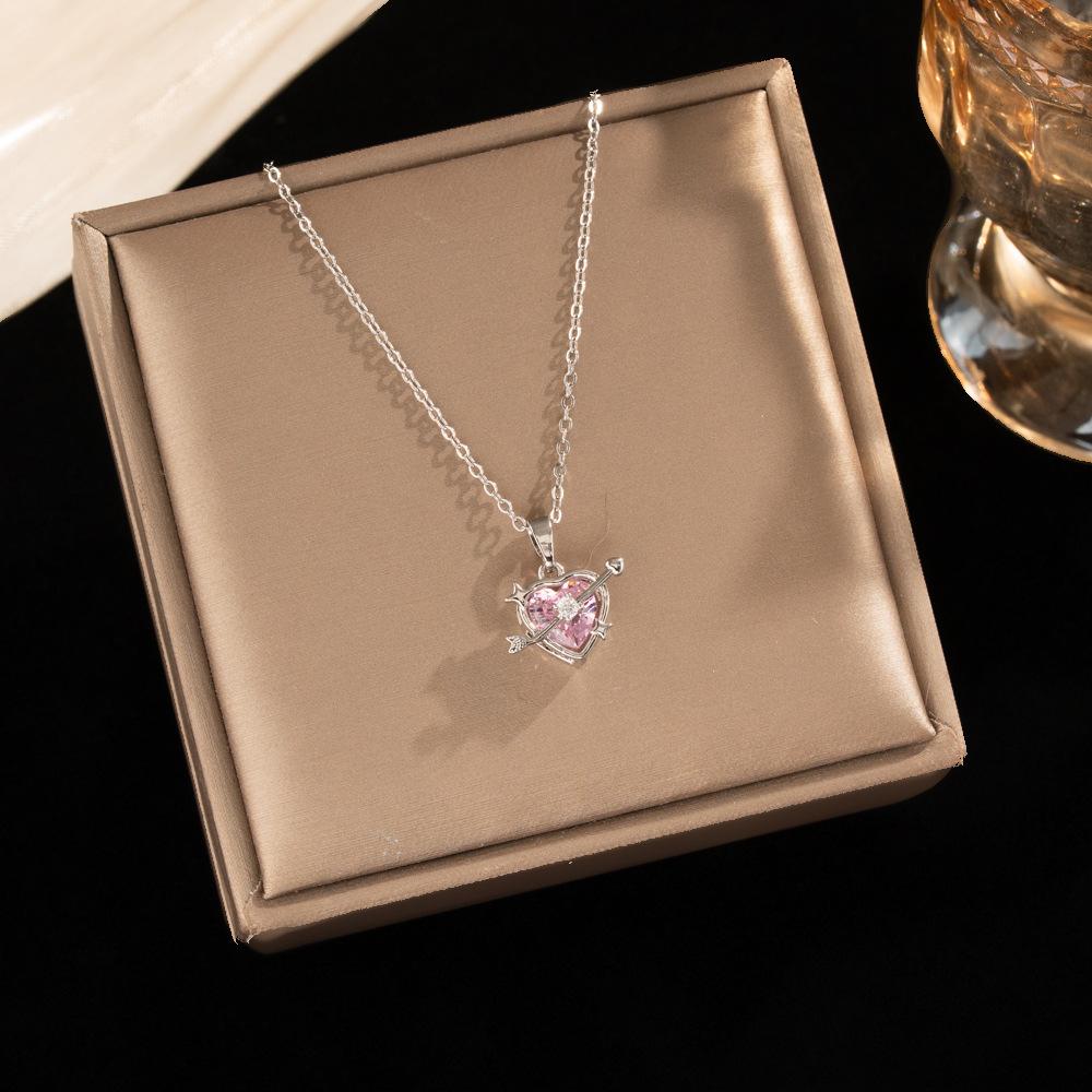 Light Luxury Zircon Full Diamond Choker Necklace Titanium Steel Versatile Minimalist Accessories for Women