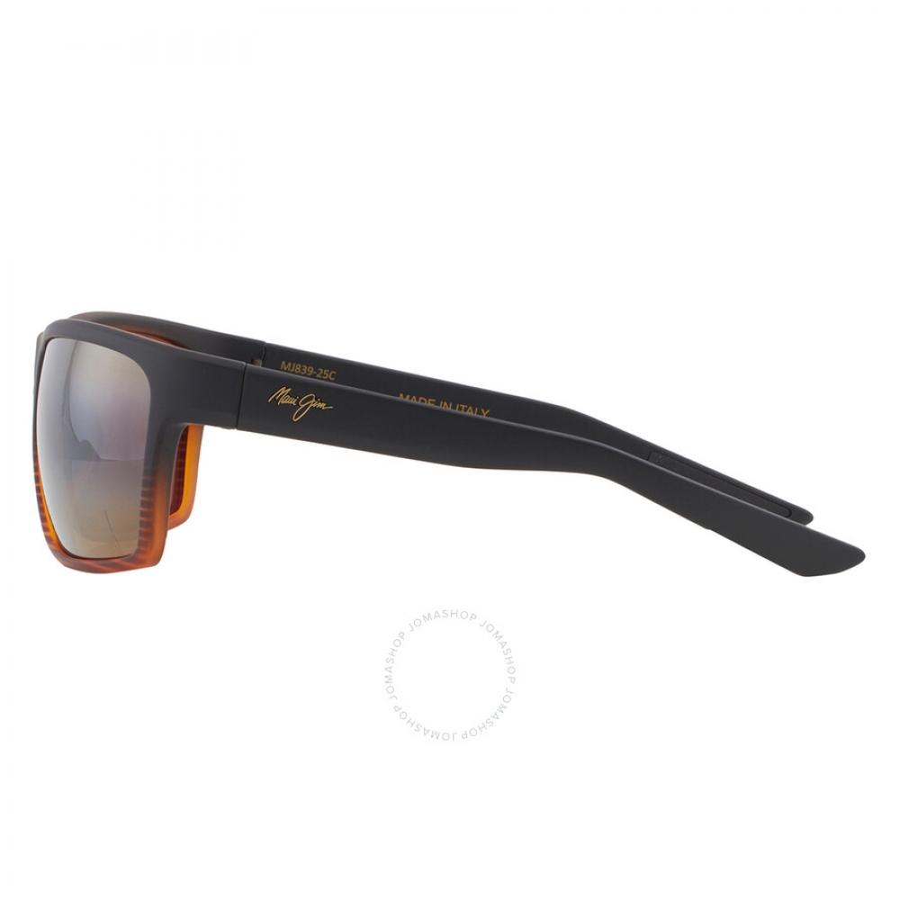 Maui Jim Alenuihaha Hcl Bronze Wrap Unisex Sunglasses H839 25c 64