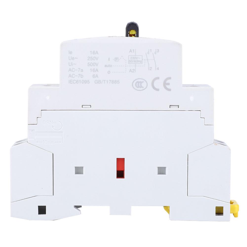 2P16A Household AC Contactor with Manual Control Function for Building Electrical 230V(1NO 1NC)