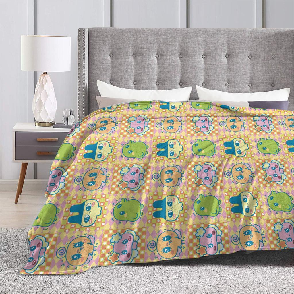 Tamagotchis Mametchi Chamametchi Flannel Blanket Awesome Throw Blankets for Home 150*125cm Bedspread