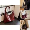 Large Capacity Red Vintage Style Shoulder Tote Bag For Women Ideal Wedding Accessory