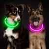 LED-Licht Halsband für Hunde, Nachtlicht Anti-Verlust-Halsband, Leuchtendes Halsband für Nachtspaziergänge, Sicherheitswarnung, Anti-Verlust-Hundezubehör
