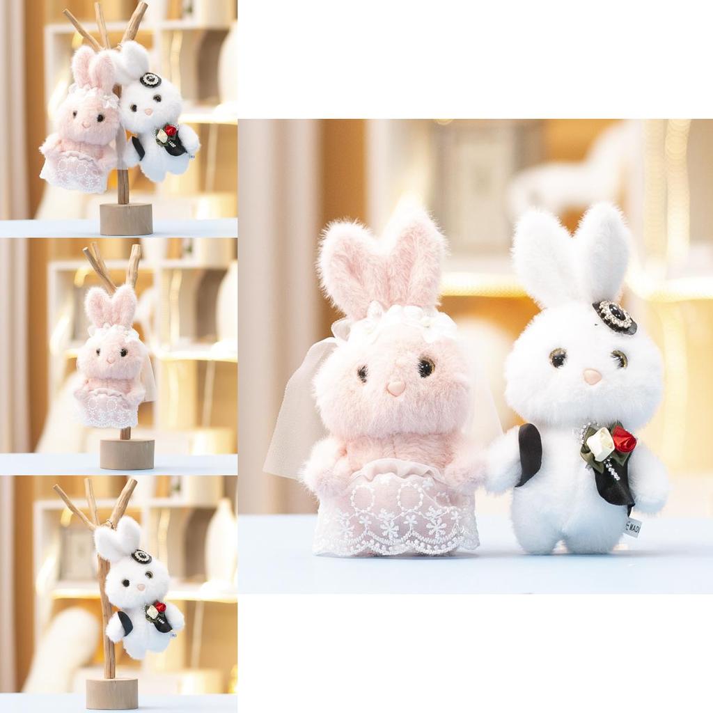 Plush Rabbit Toy Pendant Wedding Gift Cute Animal Plush Doll For Bridal Decor