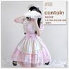 Europäisches pastorales rotes Cosplay Maid-Kleid kurzärmeliges Kleid weiche Schwester Lolita süß Übergröße Prinzessinnen-Tutu