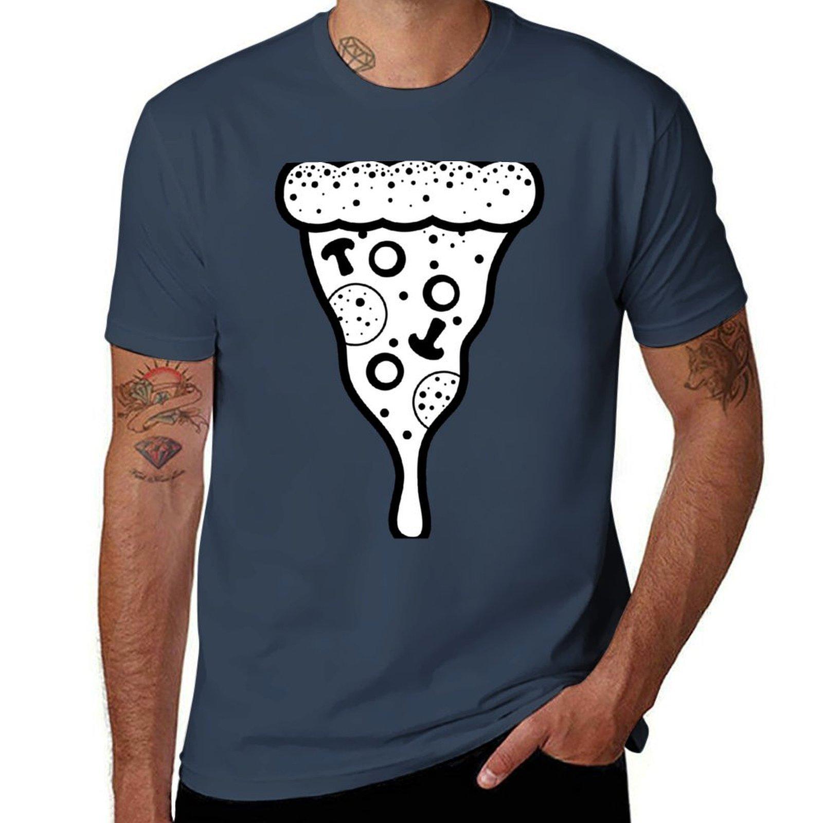 Pizza Slice TShirt Basic Solid Tee for Daily Use S